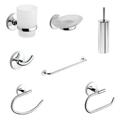 Set Accessori Bagno Leroy Merlin.Set Accessori Di Fissaggio Grigio Argento Cromato In Acciaio Prezzi E Offerte Online Leroy Merlin