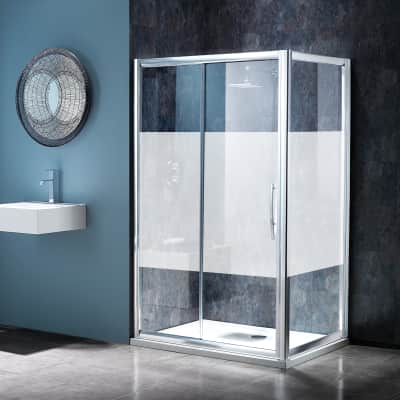 Cabina Doccia 70 X 120.Box Doccia Angolare Porta Scorrevole E Lato Fisso Rettangolare Namara 120 X 70 Cm H 195 Cm In Vetro Temprato Spessore 8 Mm Serigrafato Argento Prezzo Online Leroy Merlin