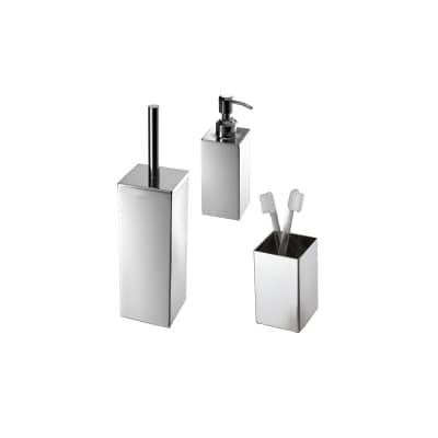 Set Accessori Bagno Leroy Merlin.Set Di Accessori Per Bagno Nemesia Cromo In Acciaio Inox 3 Pezzi Prezzo Online Leroy Merlin